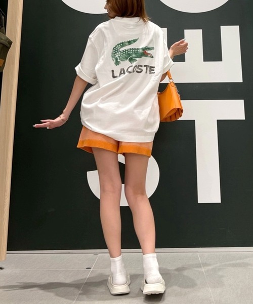 LACOSTE(ラコステ)の「ボーダーメッシュニットショーツ(その他パンツ・レディース・オレンジ・36/38)」の12枚目の写真