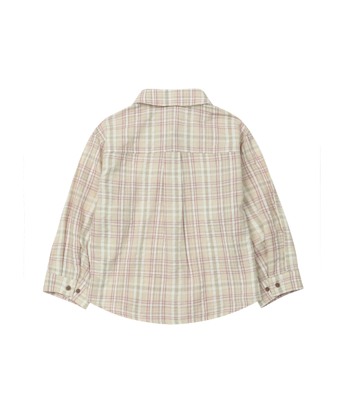 SECONDMONO（セカンドモノローグ）の「Three-quarter Sleeve check Shirt [PINKBEIGE]_SEWSH003PINKBEIGE（シャツ/ブラウス・レディース・その他・F）」の3枚目の写真