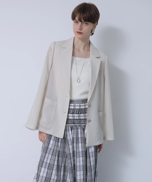 CADUNE(カデュネ)の「シャーリングチェックスカート(スカート・レディース・カーキ/ホワイト・38/36)」の19枚目の写真