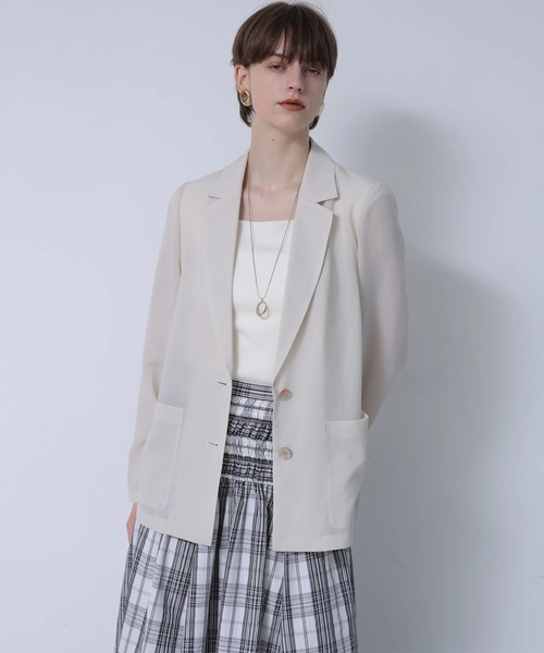 CADUNE(カデュネ)の「シャーリングチェックスカート(スカート・レディース・カーキ/ホワイト・38/36)」の20枚目の写真