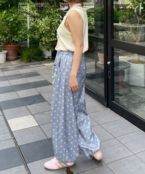 HELLO.SANFRANCISCO(ハローサンフランシスコ)の「【HELLO.SANFRANCISCO/ハローサンフランシスコ】ロゴプリントうねうねリブタンク(キャミソール・レディース・ピンク/アイボリー・ONE SIZE)」の7枚目の写真