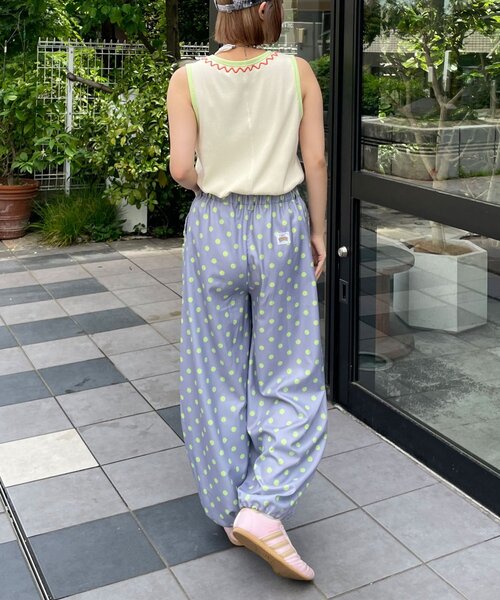 HELLO.SANFRANCISCO(ハローサンフランシスコ)の「【HELLO.SANFRANCISCO/ハローサンフランシスコ】ロゴプリントうねうねリブタンク(キャミソール・レディース・ピンク/アイボリー・ONE SIZE)」の8枚目の写真