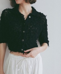 シアーストライプヘンリーネックトップス（Tシャツ/カットソー）｜ETRE