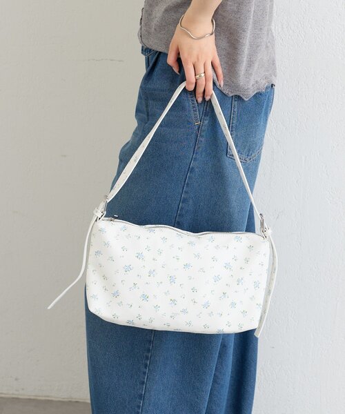 mystic(ミスティック)の「花柄ワンショルダーBAG(トートバッグ・レディース・ブラック/オフホワイト・ONE SIZE)」の6枚目の写真