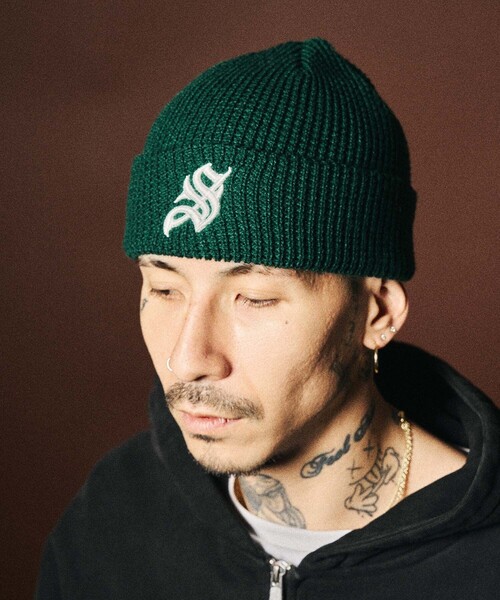 Subciety（サブサエティ）の「Waffle beanie（ニットキャップ/ビーニー・メンズ・イエロー/ブラック/グリーン・FREE）」の3枚目の写真
