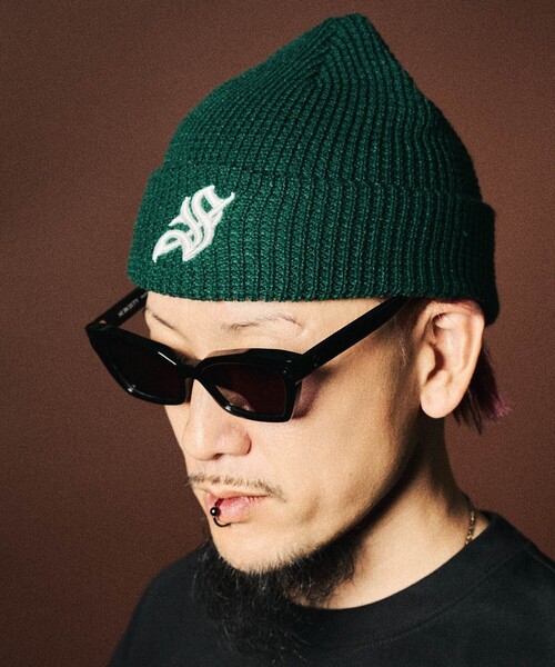 Subciety（サブサエティ）の「Waffle beanie（ニットキャップ/ビーニー・メンズ・イエロー/ブラック/グリーン・FREE）」の12枚目の写真