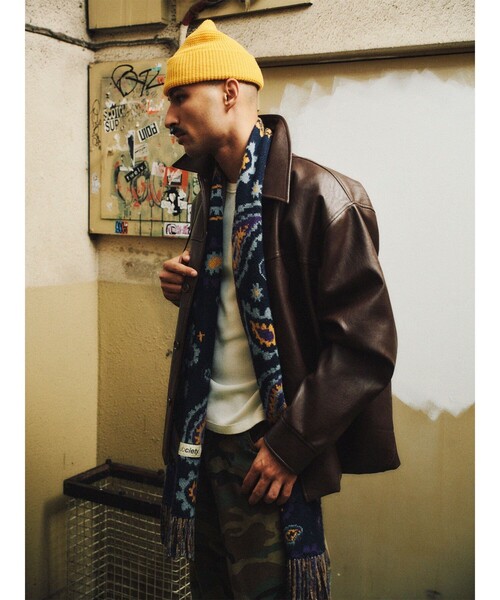 Subciety（サブサエティ）の「Waffle beanie（ニットキャップ/ビーニー・メンズ・イエロー/ブラック/グリーン・FREE）」の15枚目の写真