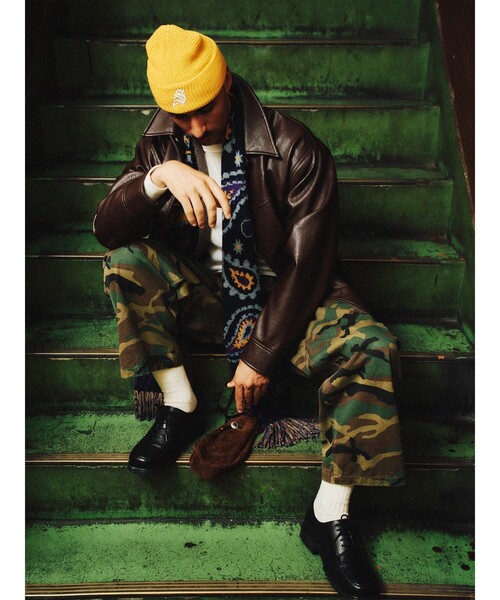Subciety（サブサエティ）の「Waffle beanie（ニットキャップ/ビーニー・メンズ・イエロー/ブラック/グリーン・FREE）」の16枚目の写真