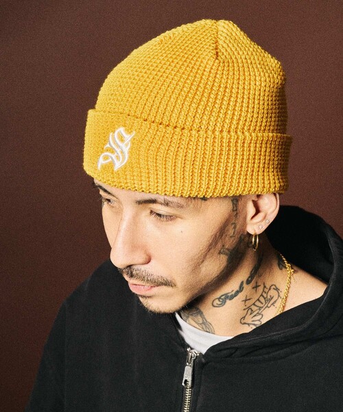 Subciety（サブサエティ）の「Waffle beanie（ニットキャップ/ビーニー・メンズ・イエロー/ブラック/グリーン・FREE）」の17枚目の写真