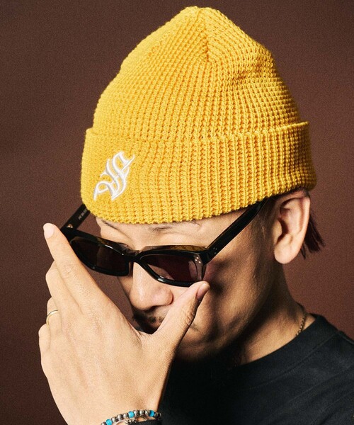 Subciety（サブサエティ）の「Waffle beanie（ニットキャップ/ビーニー・メンズ・イエロー/ブラック/グリーン・FREE）」の18枚目の写真