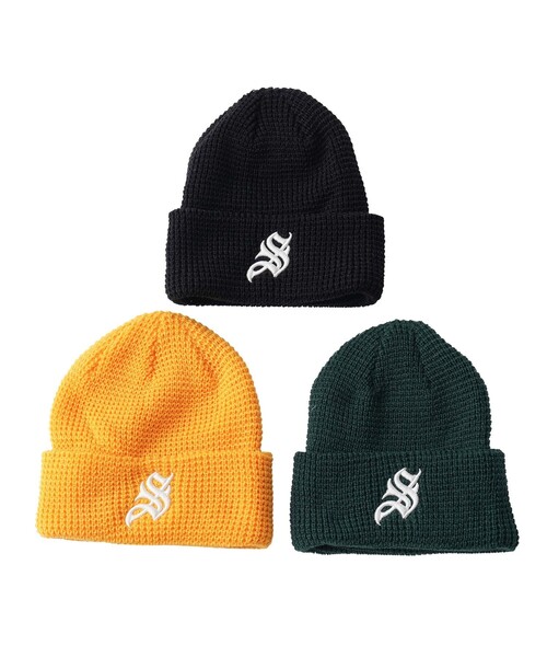 Subciety（サブサエティ）の「Waffle beanie（ニットキャップ/ビーニー・メンズ・イエロー/ブラック/グリーン・FREE）」の19枚目の写真