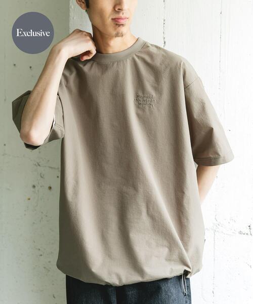 URBAN RESEARCH DOORS（アーバンリサーチドアーズ）の「『別注』Marmot×DOORS　DOTAIR DRAWSTRING T-SHIRTS（Tシャツ/カットソー・メンズ・カーキ/スミクロ/ブルー・MEDIUM/LARGE/X-LARGE）」の2枚目の写真