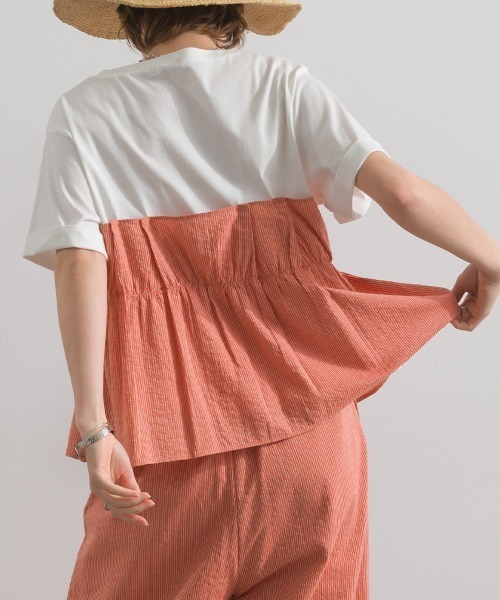 le colis(ルコリ)の「ビスチェTEE(Tシャツ/カットソー・レディース・オレンジ/ブラック・FREE)」の5枚目の写真