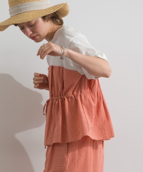 le colis(ルコリ)の「ビスチェTEE(Tシャツ/カットソー・レディース・オレンジ/ブラック・FREE)」の6枚目の写真