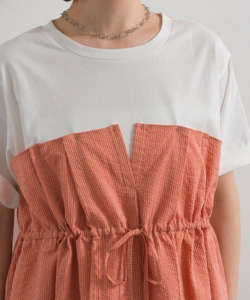 le colis(ルコリ)の「ビスチェTEE(Tシャツ/カットソー・レディース・オレンジ/ブラック・FREE)」の15枚目の写真