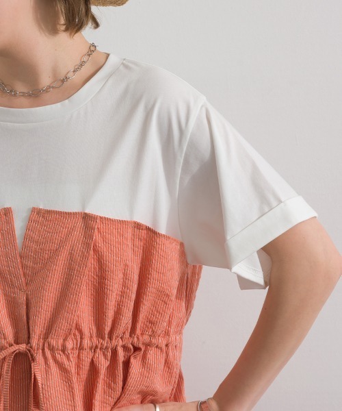 le colis(ルコリ)の「ビスチェTEE(Tシャツ/カットソー・レディース・オレンジ/ブラック・FREE)」の16枚目の写真