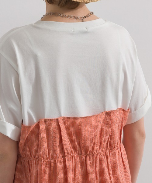 le colis(ルコリ)の「ビスチェTEE(Tシャツ/カットソー・レディース・オレンジ/ブラック・FREE)」の18枚目の写真