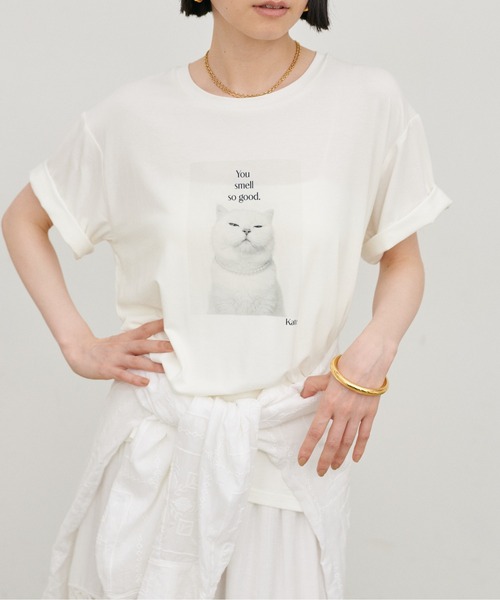 LARUTA（ラルータ）の「【LARUTA】アニマルフォトTee（Tシャツ/カットソー・レディース・ブラウン/オフホワイト/チャコールグレー/その他1・FREE）」の12枚目の写真