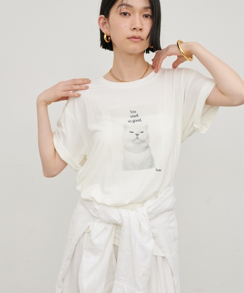 LARUTA（ラルータ）の「【LARUTA】アニマルフォトTee（Tシャツ/カットソー・レディース・ブラウン/オフホワイト/チャコールグレー/その他1・FREE）」の14枚目の写真