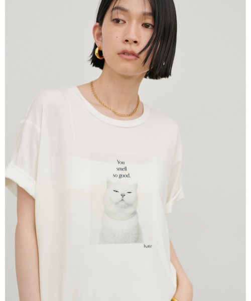 LARUTA（ラルータ）の「【LARUTA】アニマルフォトTee（Tシャツ/カットソー・レディース・ブラウン/オフホワイト/チャコールグレー/その他1・FREE）」の18枚目の写真