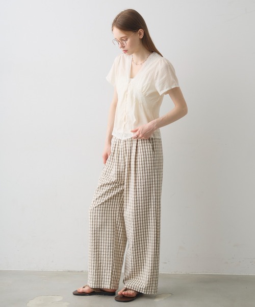 Crisp（クリスプ）の「v neck retro lace blouse / Vネックレトロレースブラウス（シャツ/ブラウス・レディース・アイボリー/ホワイト・FREE）」の20枚目の写真
