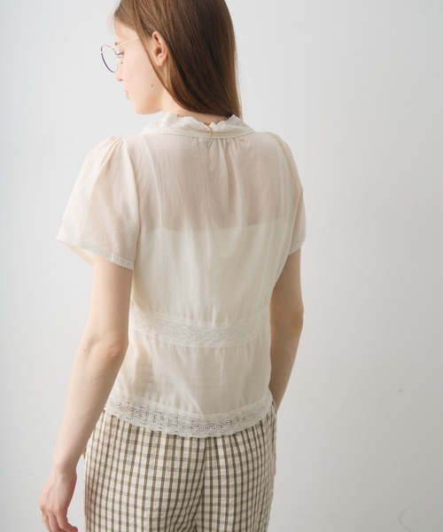 Crisp（クリスプ）の「v neck retro lace blouse / Vネックレトロレースブラウス（シャツ/ブラウス・レディース・アイボリー/ホワイト・FREE）」の16枚目の写真