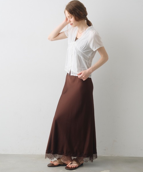 Crisp（クリスプ）の「v neck retro lace blouse / Vネックレトロレースブラウス（シャツ/ブラウス・レディース・アイボリー/ホワイト・FREE）」の11枚目の写真
