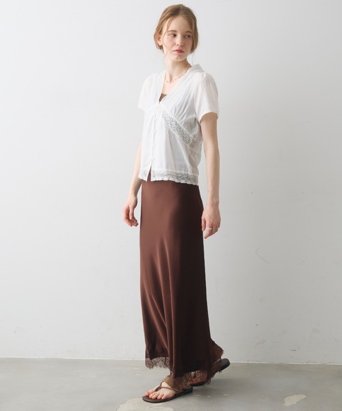 Crisp（クリスプ）の「v neck retro lace blouse / Vネックレトロレースブラウス（シャツ/ブラウス・レディース・アイボリー/ホワイト・FREE）」の12枚目の写真