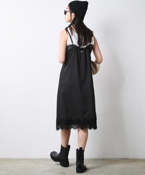 CHIC STYLE（シックスタイル）の「レースキャミソールワンピース＜大きいサイズ有＞シックスタイル（ワンピース・レディース・グレー系/ブラック系・5L/4L/3L/LL/L/M）」の9枚目の写真