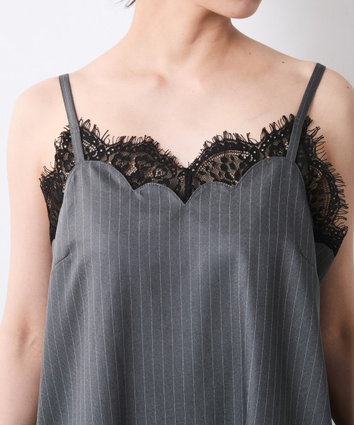 CHIC STYLE（シックスタイル）の「レースキャミソールワンピース＜大きいサイズ有＞シックスタイル（ワンピース・レディース・グレー系/ブラック系・5L/4L/3L/LL/L/M）」の17枚目の写真