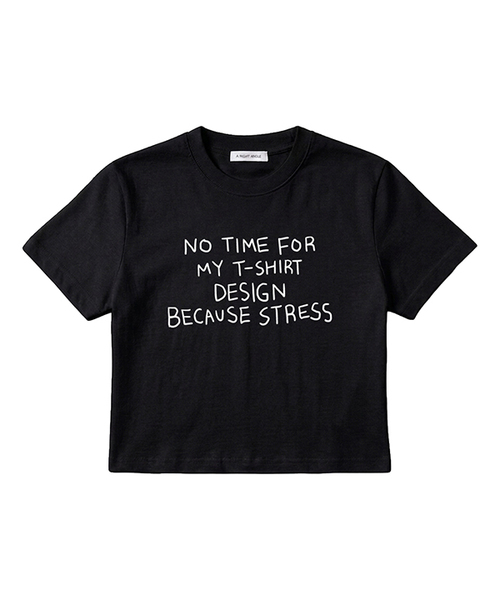 ARIGHTANGLE（アライトアングル）の「STRESS CROP TEE 2 (2 COLOR)（Tシャツ/カットソー・レディース・ホワイト/ブラック・FREE）」の2枚目の写真