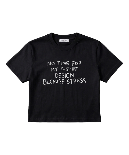 ARIGHTANGLE（アライトアングル）の「STRESS CROP TEE 2 (2 COLOR)（Tシャツ/カットソー・レディース・ホワイト/ブラック・FREE）」の3枚目の写真
