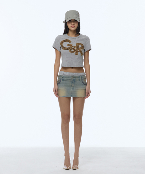 GILAARCHIVE（ギラアーカイブ）の「LAYERED WAIST DENIM SKIRTS_LIGHT BLUE（スカート・レディース・その他・SMALL/MEDIUM）」の2枚目の写真
