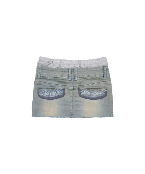 GILAARCHIVE（ギラアーカイブ）の「LAYERED WAIST DENIM SKIRTS_LIGHT BLUE（スカート・レディース・その他・SMALL/MEDIUM）」の6枚目の写真