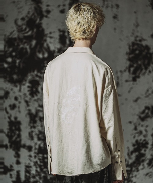 NO ID.(ノーアイディ)の「【NO ID.】Embroidery Souvenir Shirt / エンブロイダリースーベニアシャツ(シャツ/ブラウス・メンズ・グレー/ホワイト/ブラック・ONE SIZE)」の22枚目の写真