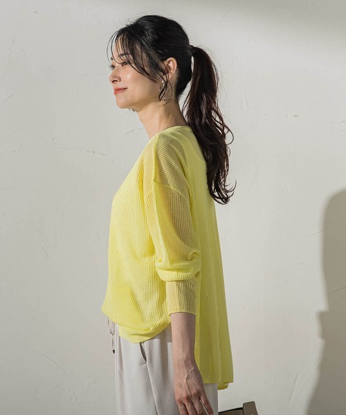 LAUTREAMONT（ロートレアモン）の「シアーニット（ニット/セーター・レディース・イエロー/ベージュ/ブラック・9号）」の18枚目の写真