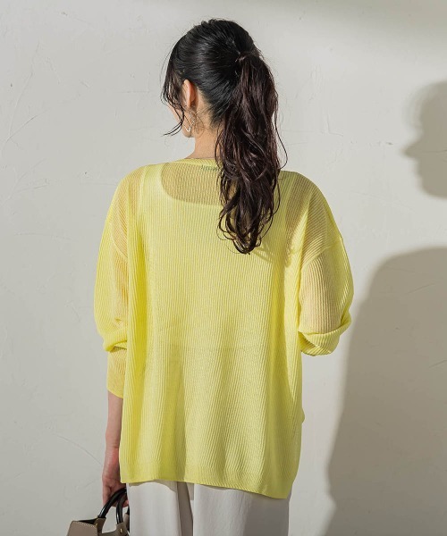 LAUTREAMONT（ロートレアモン）の「シアーニット（ニット/セーター・レディース・イエロー/ベージュ/ブラック・9号）」の19枚目の写真