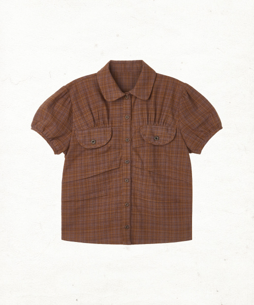 DANDEL(ダンデル)の「DD pleats round pocket blouse (ORANGE)(シャツ/ブラウス・レディース・その他・1/2)」の2枚目の写真