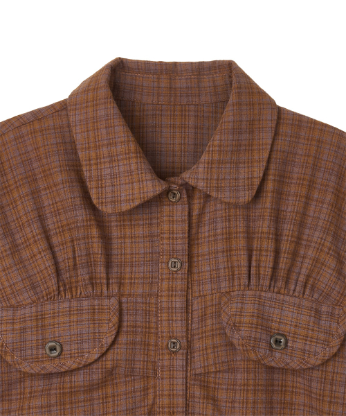 DANDEL(ダンデル)の「DD pleats round pocket blouse (ORANGE)(シャツ/ブラウス・レディース・その他・1/2)」の3枚目の写真