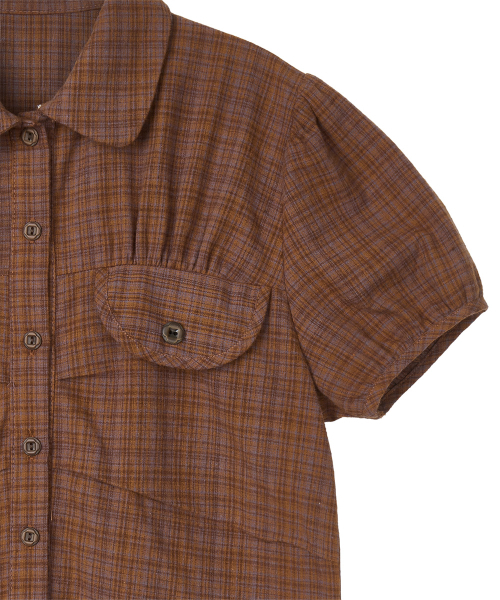 DANDEL(ダンデル)の「DD pleats round pocket blouse (ORANGE)(シャツ/ブラウス・レディース・その他・1/2)」の4枚目の写真