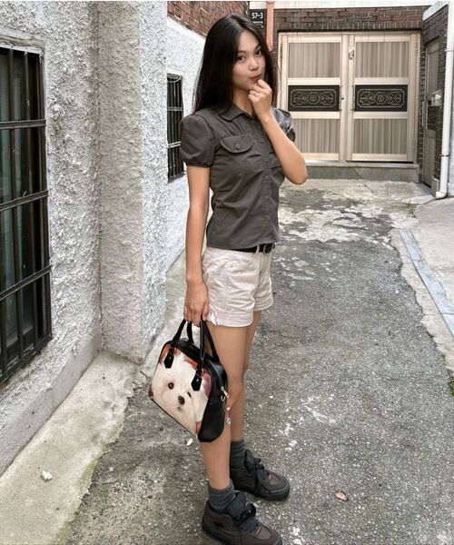 DANDEL(ダンデル)の「DD pleats round pocket blouse (ORANGE)(シャツ/ブラウス・レディース・その他・1/2)」の7枚目の写真