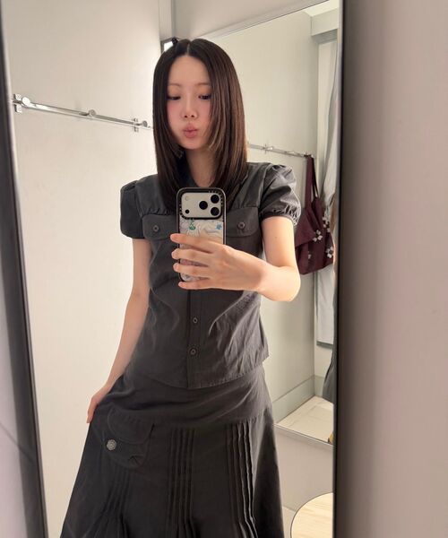 DANDEL(ダンデル)の「DD pleats round pocket blouse (ORANGE)(シャツ/ブラウス・レディース・その他・1/2)」の8枚目の写真