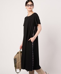 パーマーチェック テープアクセント Tシャツワンピース
