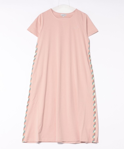 Arnold Palmer（アーノルドパーマー）の「パーマーチェック テープアクセント Tシャツワンピース（チュニック・レディース・ブラウン/ブラック/スモークピンク・M/S/L）」の16枚目の写真
