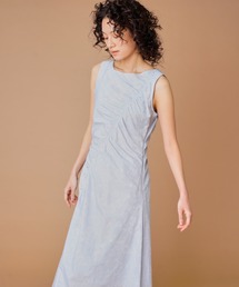 la veille by SUPERIOR CLOSET（ラベイユバイスーペリアクローゼット）の「斜めギャザージャガードワンピース（ワンピース）」