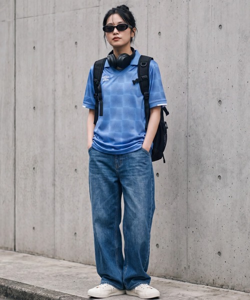UMBRO(アンブロ)の「【T21】【umbro/アンブロ】ALL OVER PRINT JOHNNY COLOR オールオーバー プリント ジョニー カラーシャツ UUM1UBZ3(ポロシャツ・メンズ・ブルー/ブラック・X-LARGE/LARGE/MEDIUM)」の18枚目の写真
