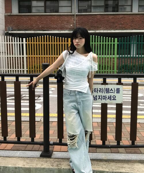SECONDMONO（セカンドモノローグ）の「W. Layered Off Shoulder Short Sleeve [BLACK]_SEWTS009BLACK（Tシャツ/カットソー・レディース・その他・F）」の10枚目の写真