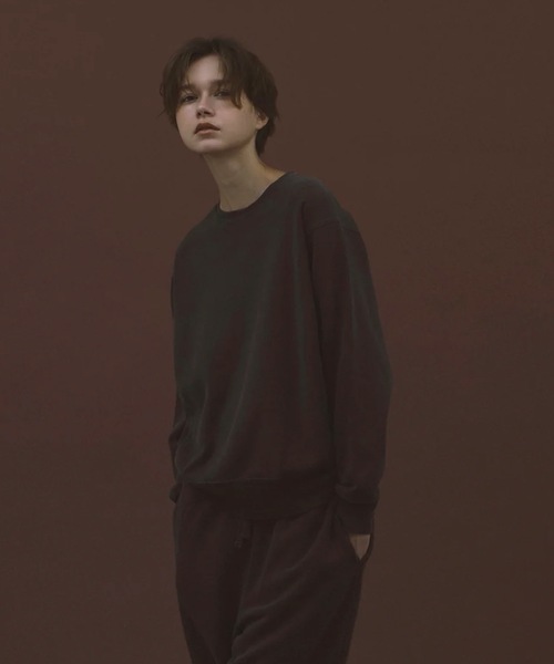 AUTHEN(オーセン)の「【AUTHEN】オーセン/ SILKNIZED SWEAT SHIRT (ユニセックス)(スウェット・レディース・ブロンズ/オフホワイト・SMALL/LARGE)」の2枚目の写真
