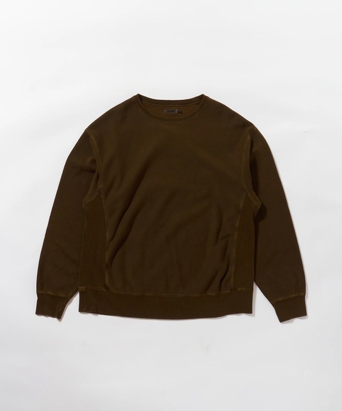 AUTHEN(オーセン)の「【AUTHEN】オーセン/ SILKNIZED SWEAT SHIRT (ユニセックス)(スウェット・レディース・ブロンズ/オフホワイト・SMALL/LARGE)」の3枚目の写真