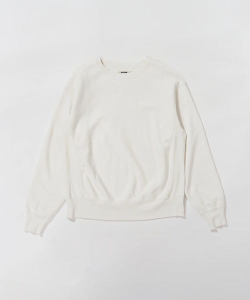 AUTHEN(オーセン)の「【AUTHEN】オーセン/ SILKNIZED SWEAT SHIRT (ユニセックス)(スウェット・レディース・ブロンズ/オフホワイト・SMALL/LARGE)」の4枚目の写真